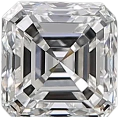 0.5 Carat E VVS2 Asscher Natural Diamond