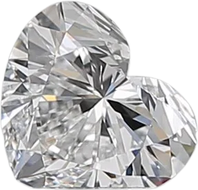 0.51 Carat D VVS2 Heart Natural Diamond