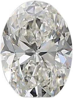 0.51 Carat H VVS1 Oval Natural Diamond