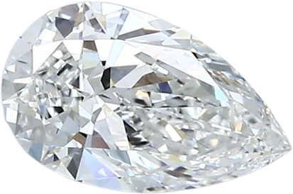 0.71 Carat F IF Pear Natural Diamond