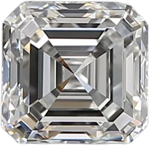 0.72 Carat F VVS2 Asscher Natural Diamond