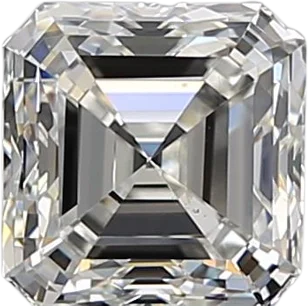 0.9 Carat G VS2 Asscher Natural Diamond