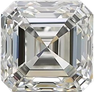 1.01 Carat J VVS1 Asscher Natural Diamond