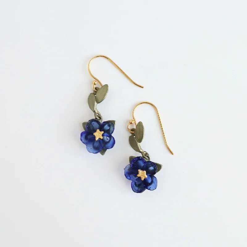 Blue Violet Wire Earrings