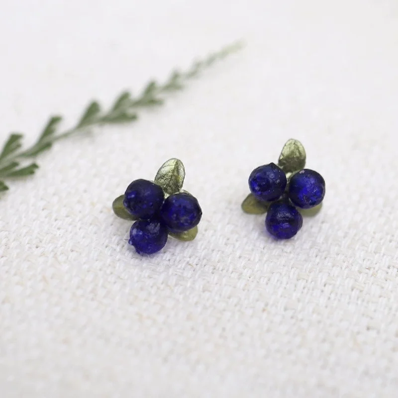 Petite Blueberry Post Earrings