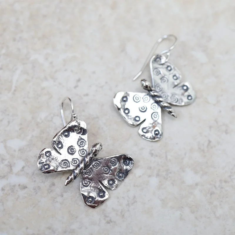 Sterling Silver Butterfly Earrings