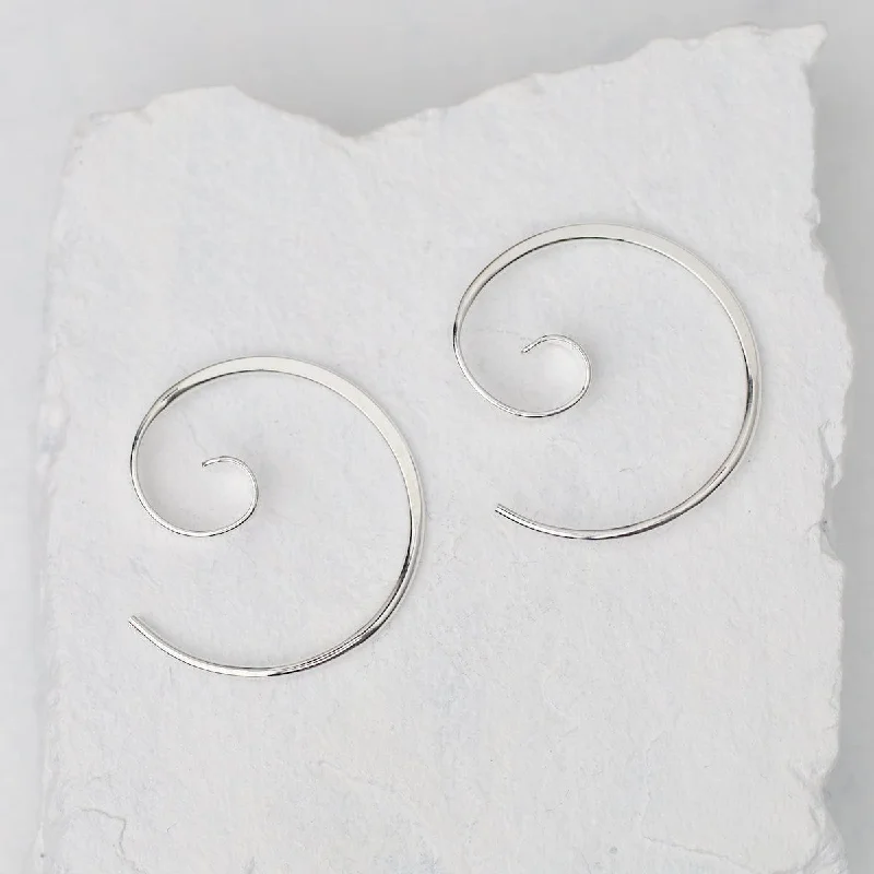 Forged Koru Earrings - Sterling Silver