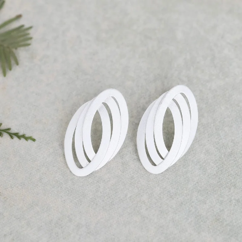 Triple Oval Link Post Earrings