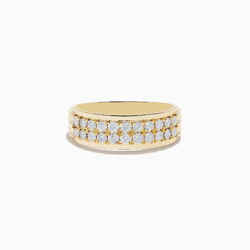 Men's 14K Yellow Gold Diamond Band