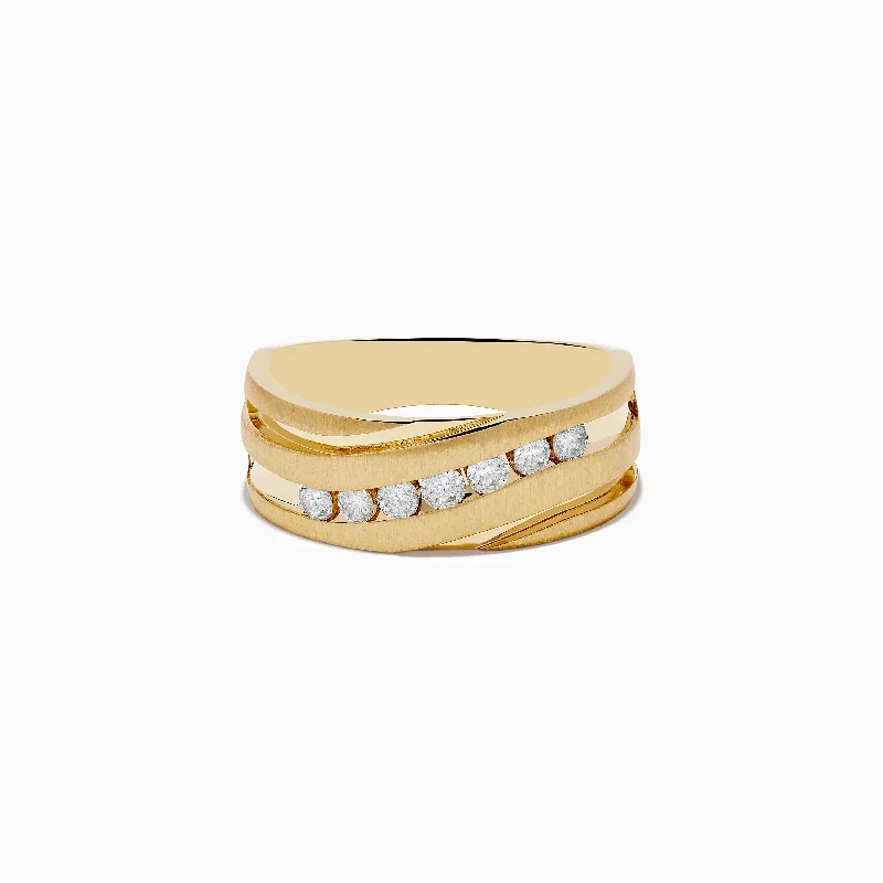 Men's 14K Yellow Gold Diamond Ring