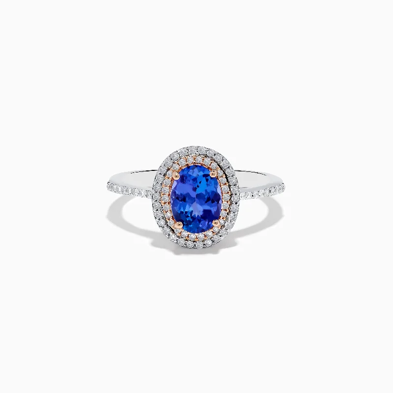 Nahla Siri 14K Two Tone Tanzanite and Diamond Ring