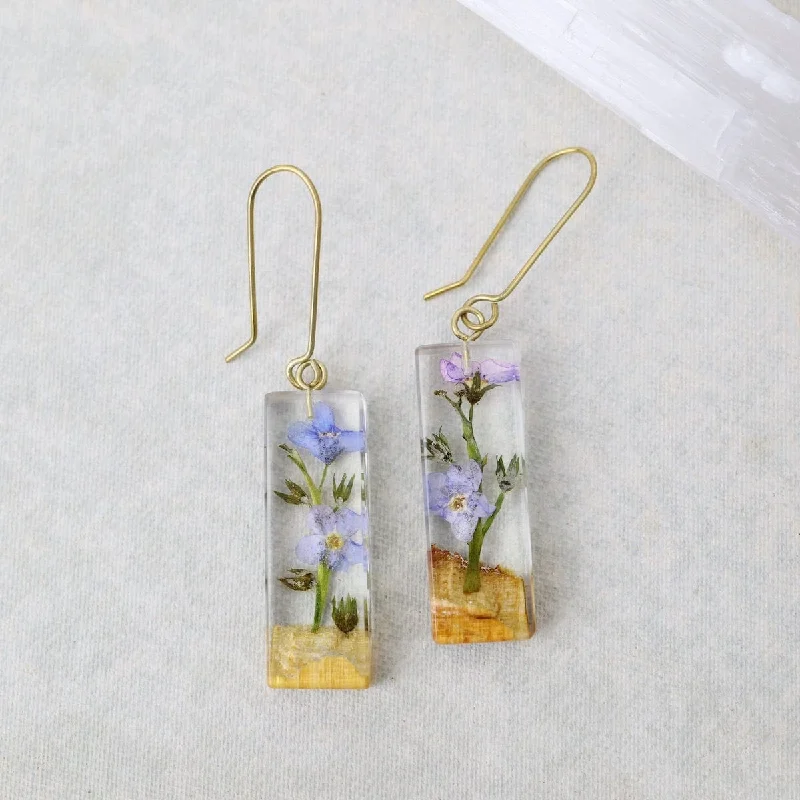 Botanical "Remembrance Collection" Forget Me Not Earrings