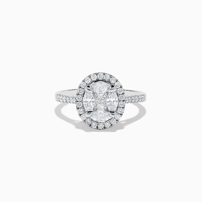 Pave Classica 14K White Gold Diamond Ring