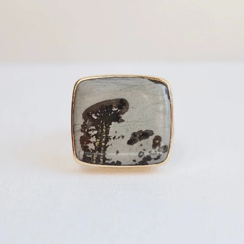 Jamie Joseph Rectangular Picture Jasper Ring