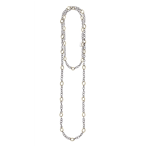 Waxing Poetic Twisted Link with Brass Rings Chain 20 inch