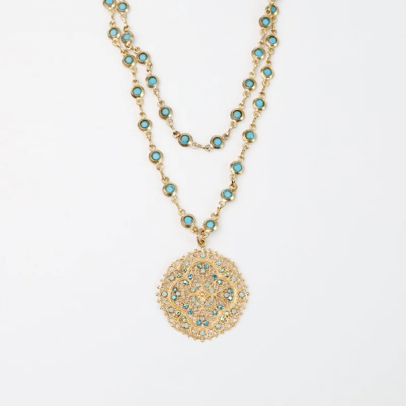 Crystal Medallion Necklace