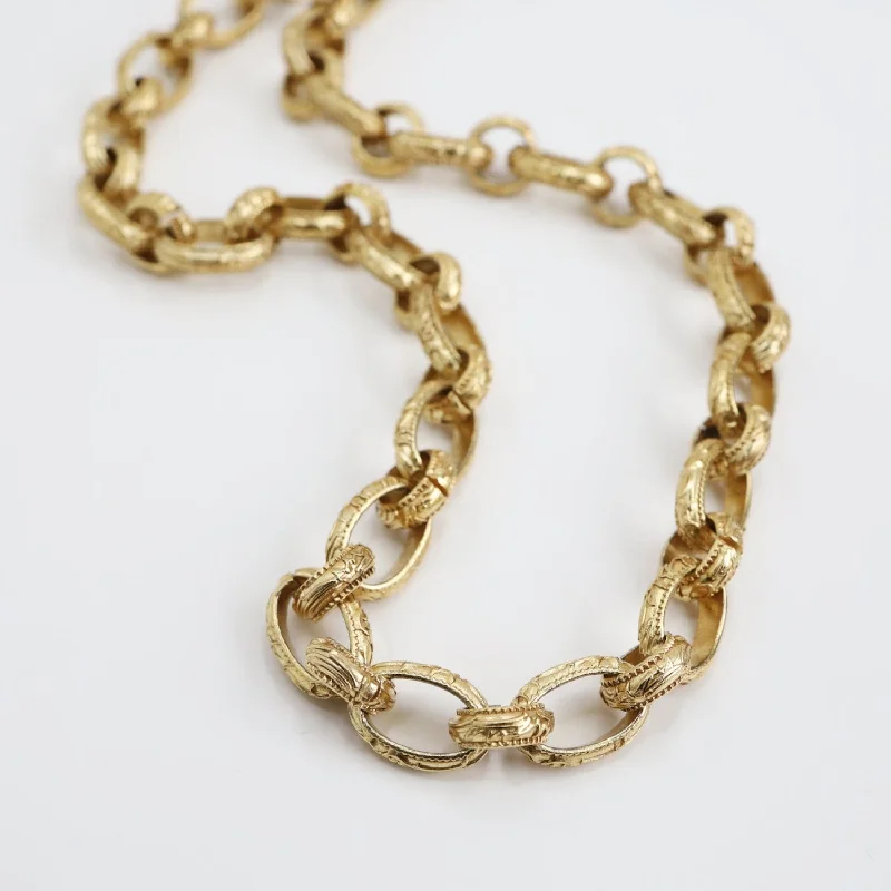 Heavy Embossed Chain Necklace