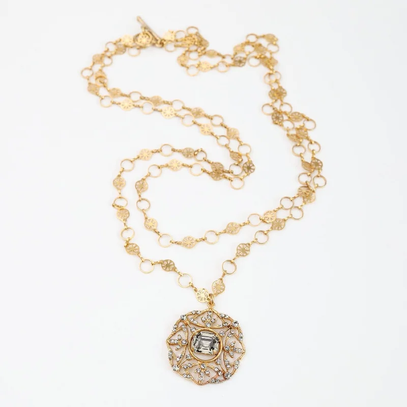 Multi Chain Medallion Necklace