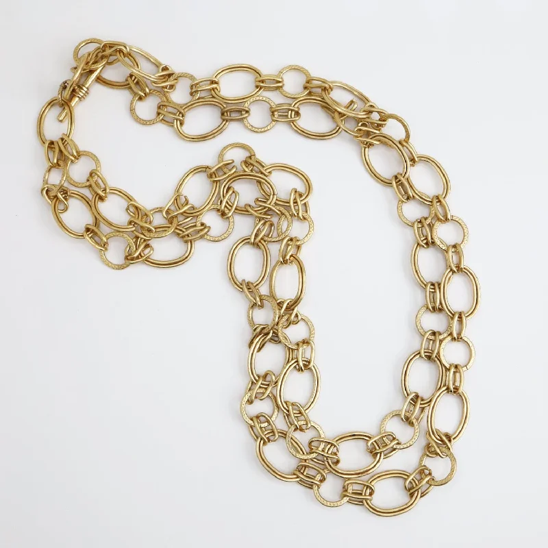 Oval Link Double Strand Necklace