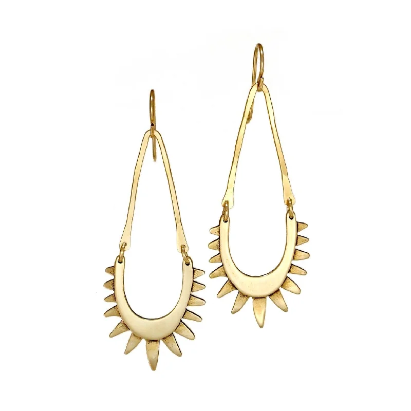 Luz Earrings Brass