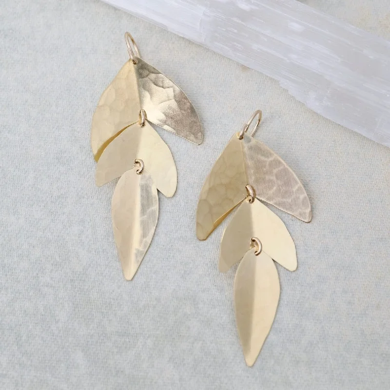 Sage Earrings Brass