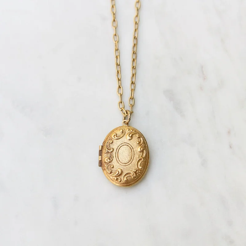 Large Oval Locket Necklace