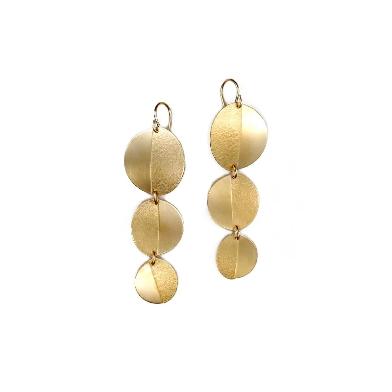 Moon Midi Earrings Brass