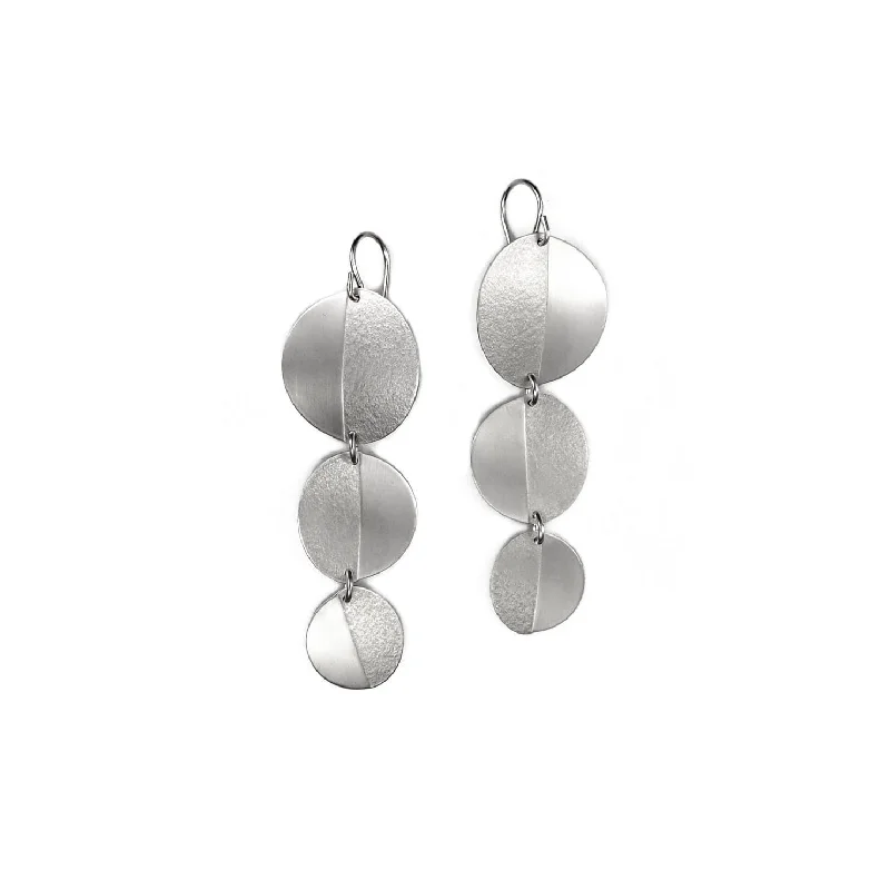 Moon Midi Earrings Silver