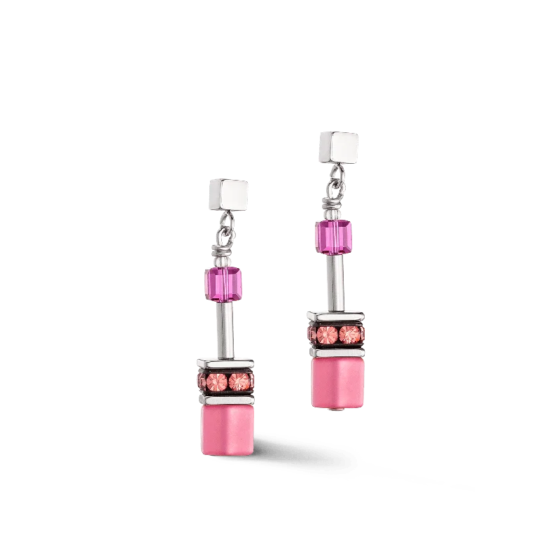 Magenta GeoCube Iconic Earrings