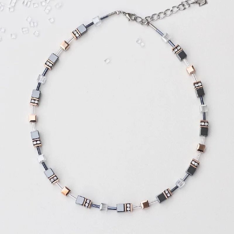 HEMATITE GEO CUBE NECKLACE