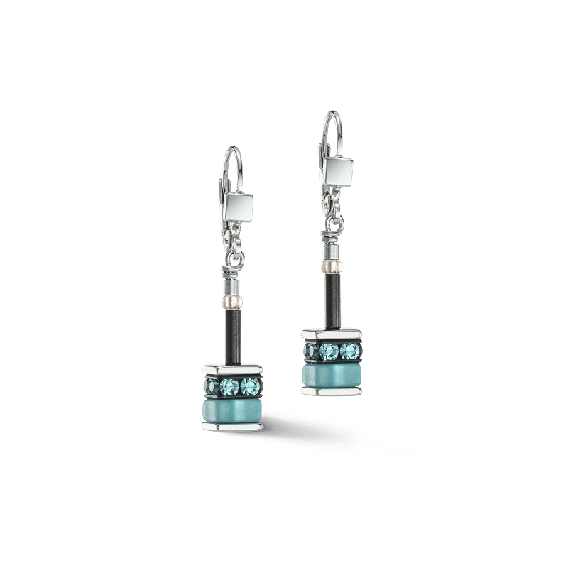 Turquoise GeoCube Earrings