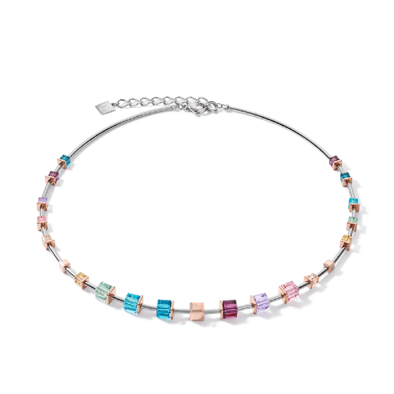 Multicolor Geocube Necklace