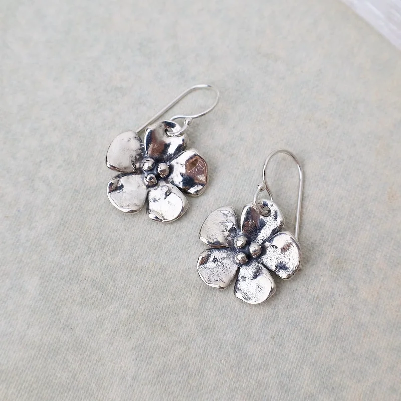 Sterling Silver Small Flower Earrings