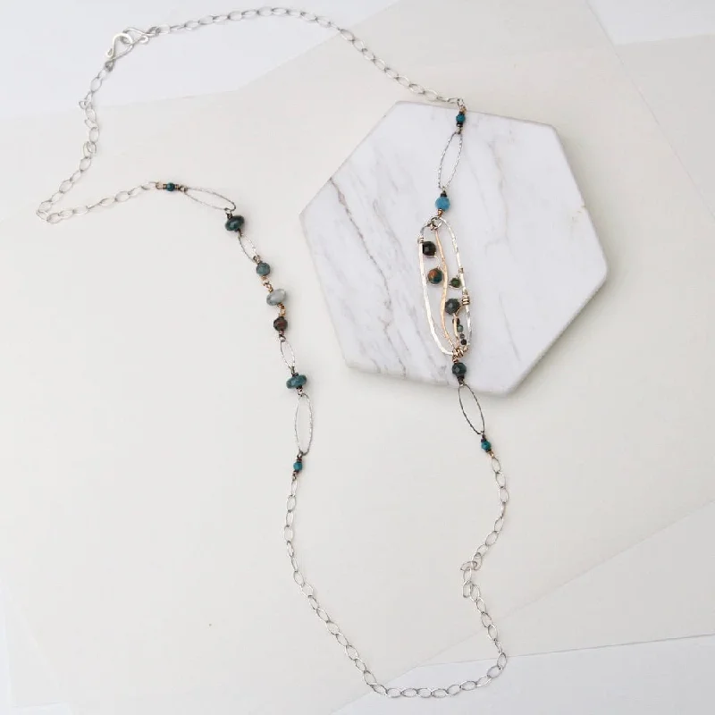 Long Hand Formed Apatite Necklace