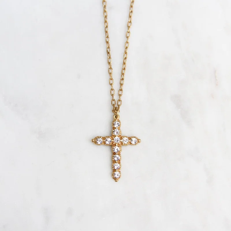 Cross Necklace - Swarovski Crystals