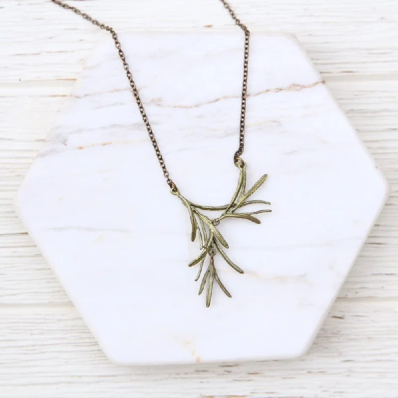 Rosemary Leaf Dainty Necklace