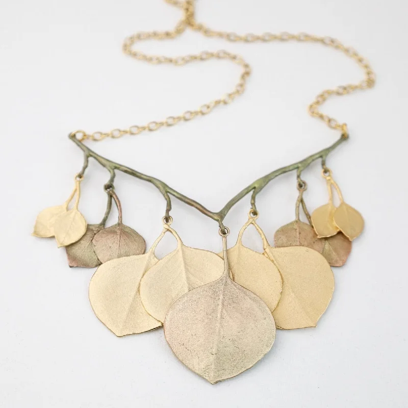 Eucalyptus Round Leaf Branch Necklace