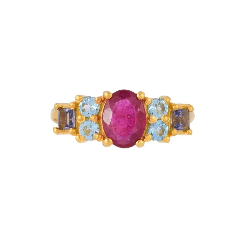 Ruby Mix Vermeil Ring