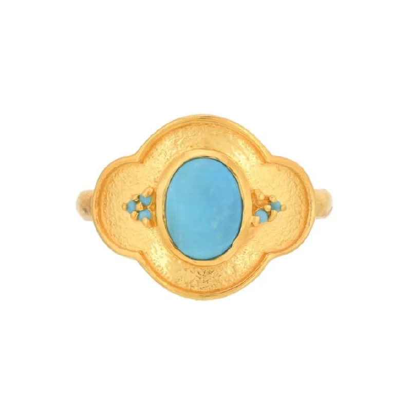 Turquoise Vermeil Ring