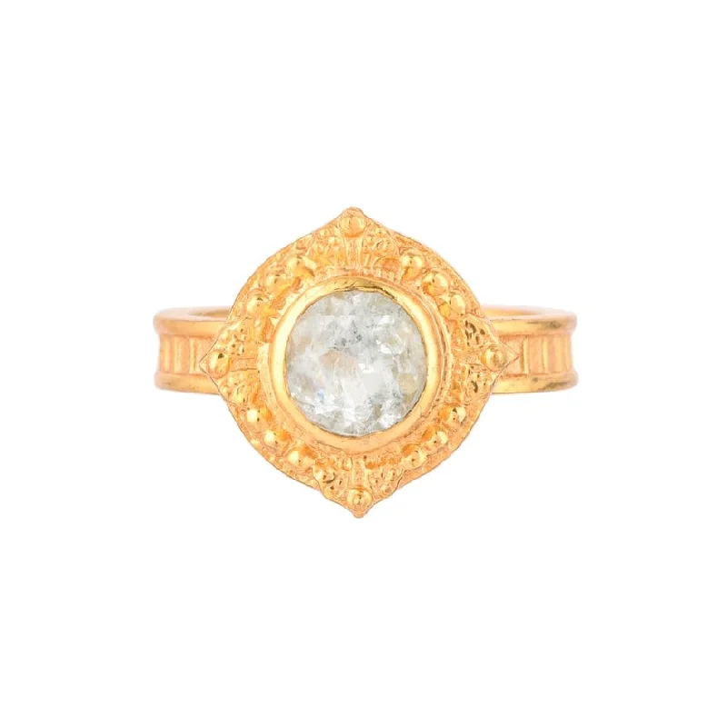 White Topaz Vermeil Ring