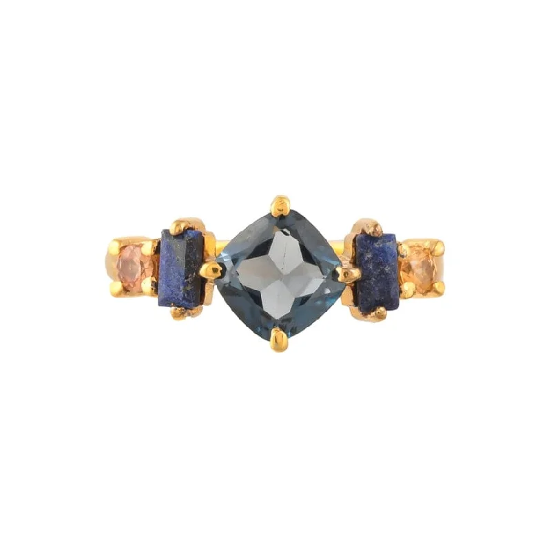 Sapphire Mix Vermeil Ring