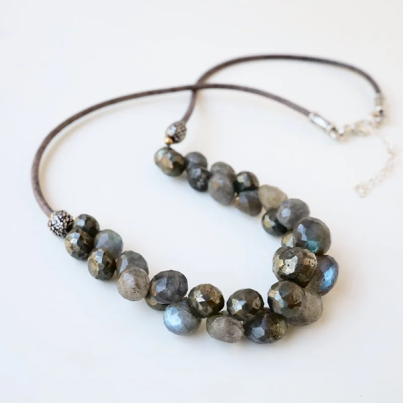 Labradorite Bubble Briolettes Necklace