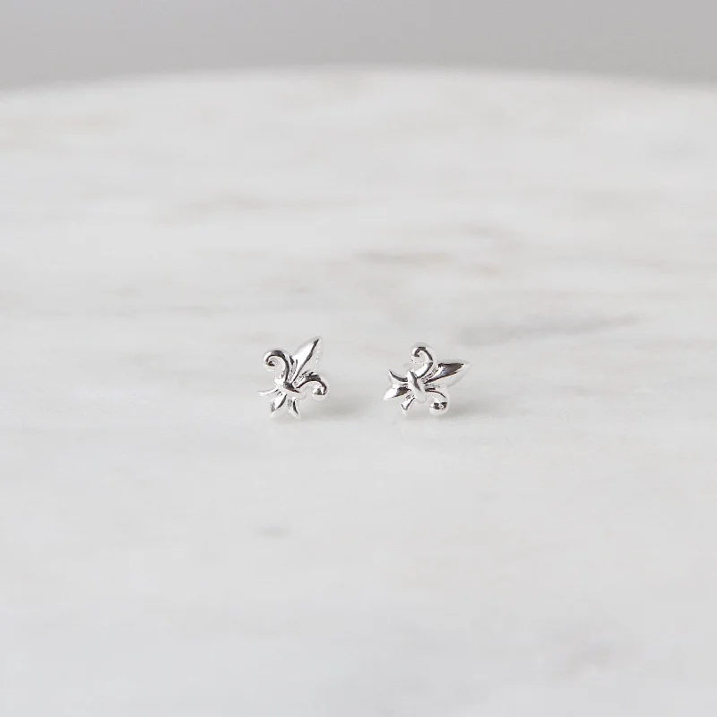 Sterling Silver Fleur de Lis Post Earring