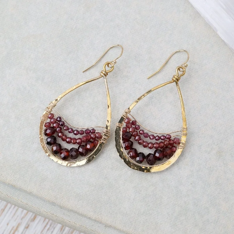 Garnet Ombre Earrings