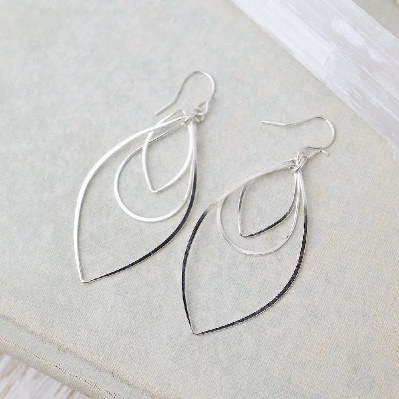 Triple Dangle Earrings  - Sterling Silver