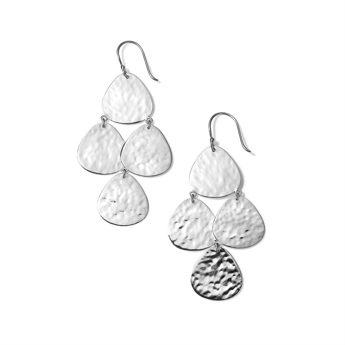 Ippolita Sterling Silver Classico Crinkle Small Nomad Cascade Earrings