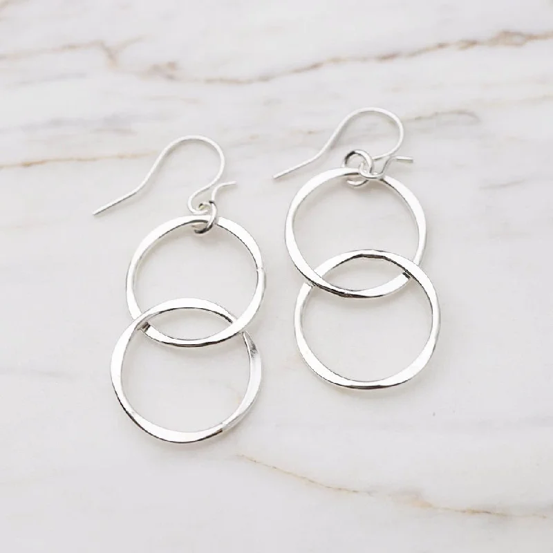 Married Link Earrings Sterling Silver