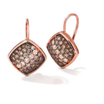 Le Vian 14K Strawberry Gold Chocolate Ombre and Vanilla Diamond Dangle Earrings