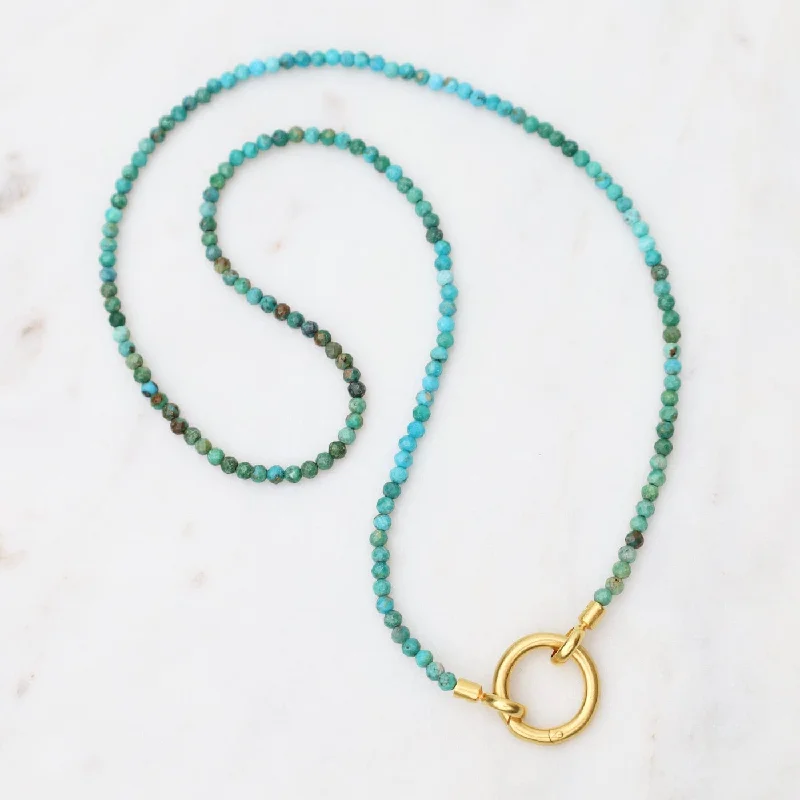 Turquoise Necklace with Ring Clasp