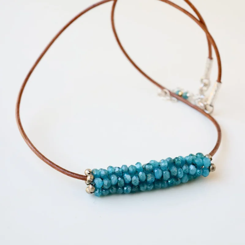 Hand Stitched Apatite Necklace